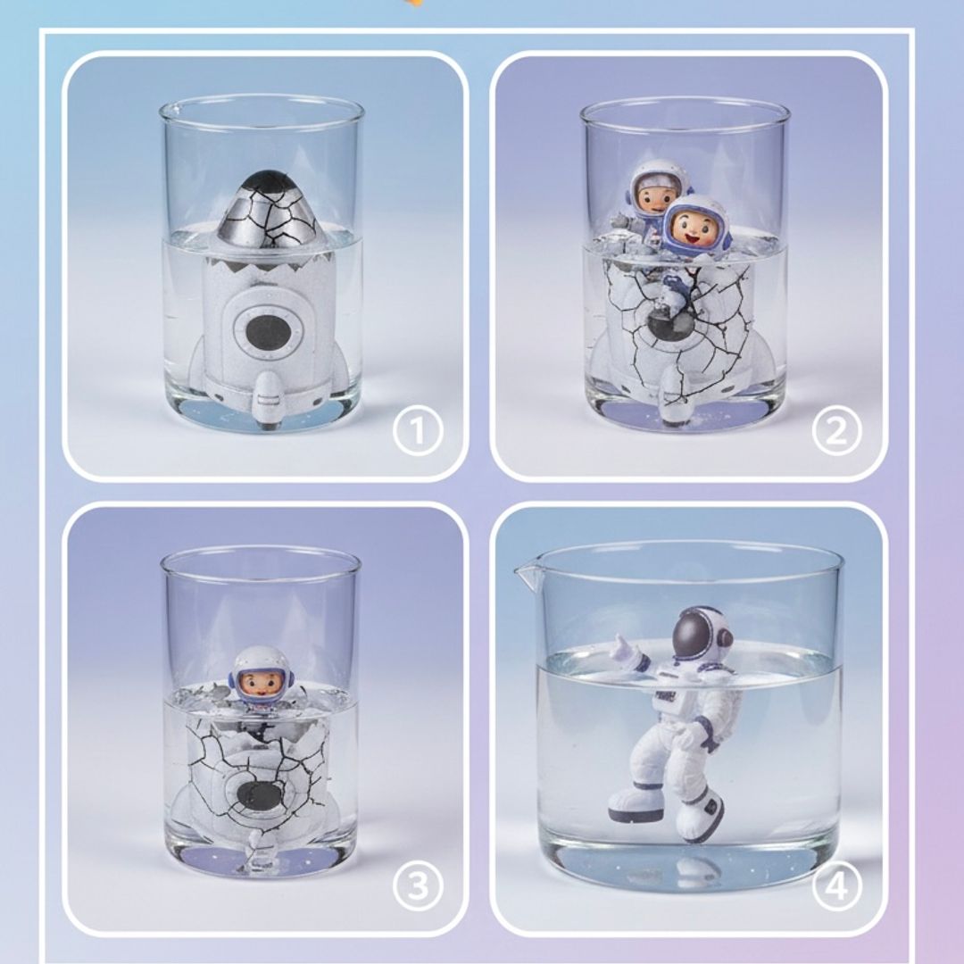 Astronauta sorpresa de agua