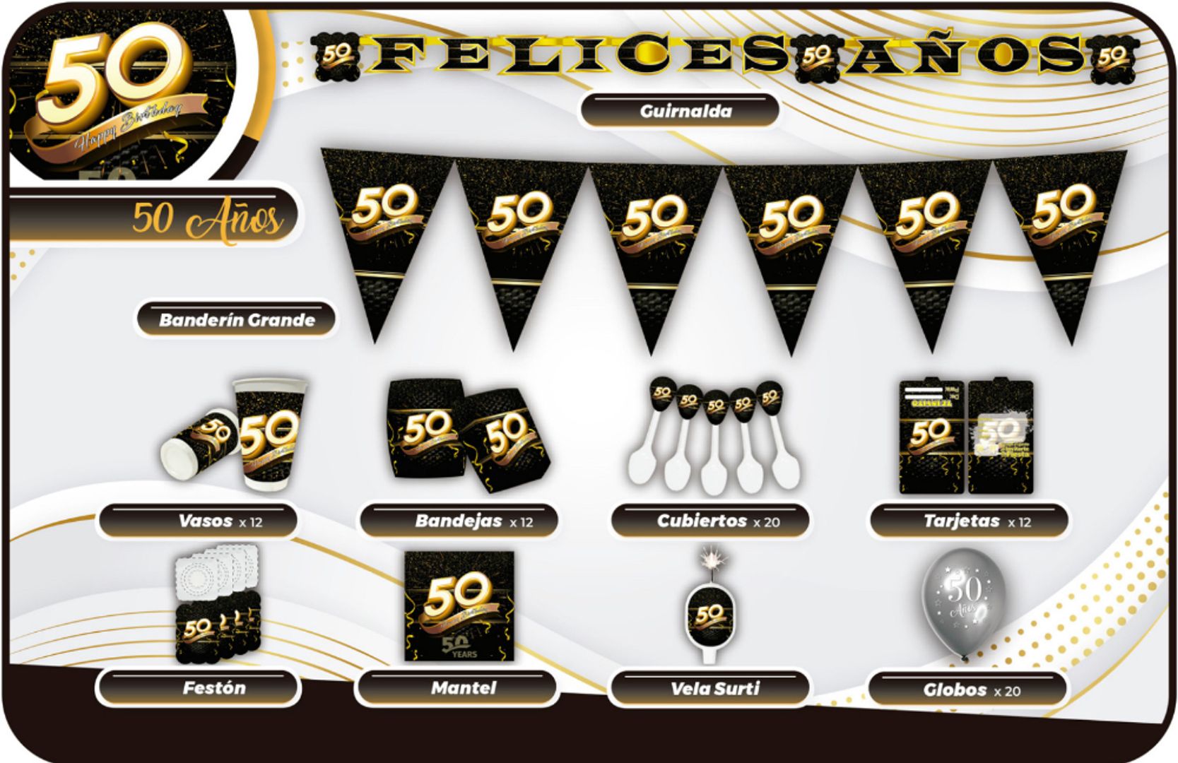 DECORACIÓN 50 AÑOS