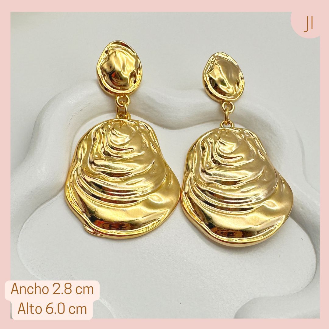 Aretes Largos Rodio Dama Elegant 