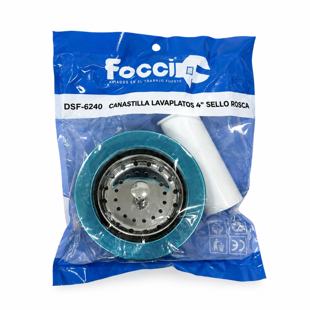 CANASTILLA LAVAPLATOS 4" SELLO ROSCA