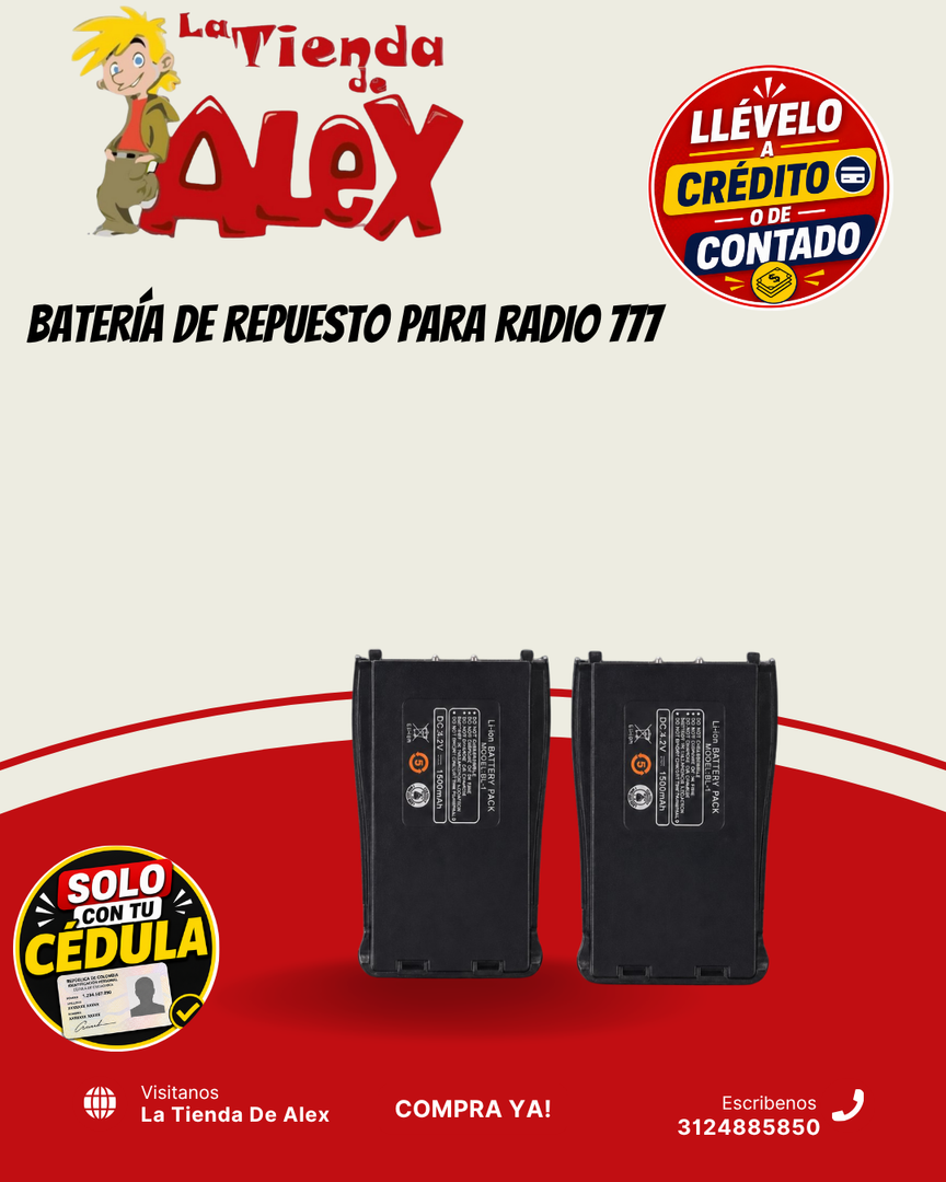 BATERÍA DE REPUESTO PARA RADIO 777