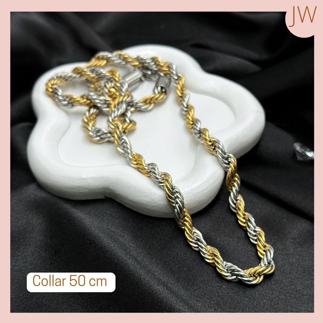 CADENA UNISEX ACERO LAZO BICOLOR