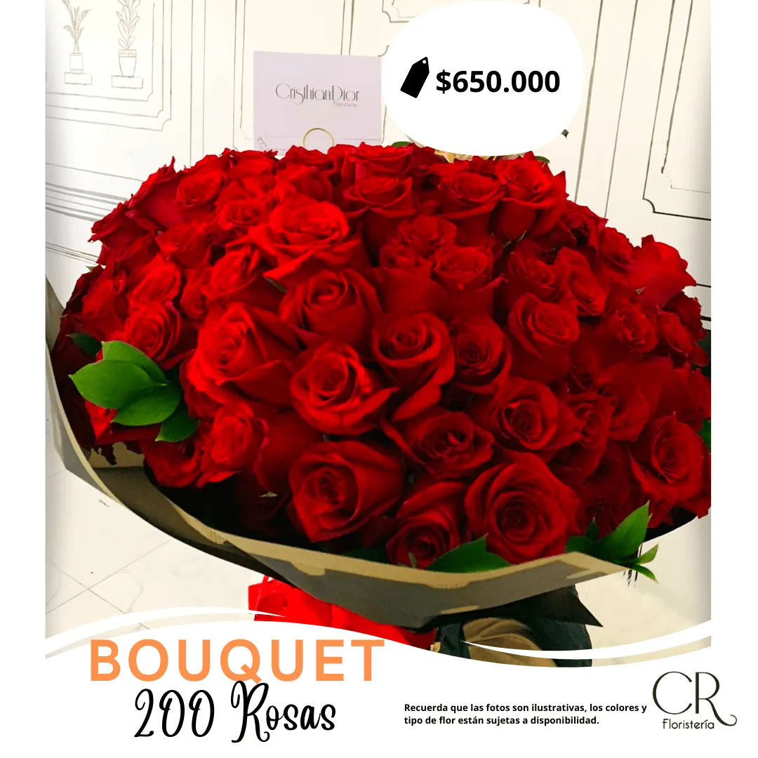 Bouquet de 200 Rosas