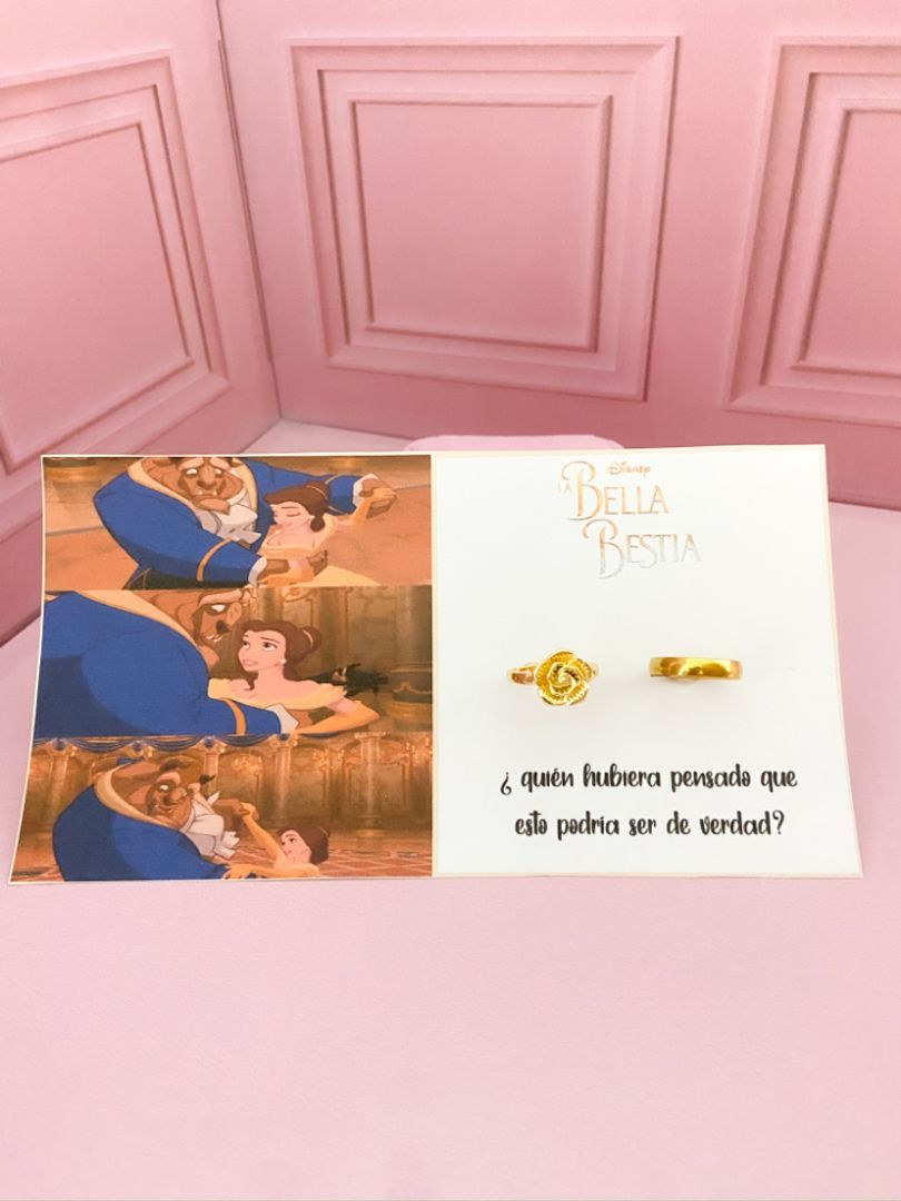ANILLOS LA BELLA Y LA BESTIA