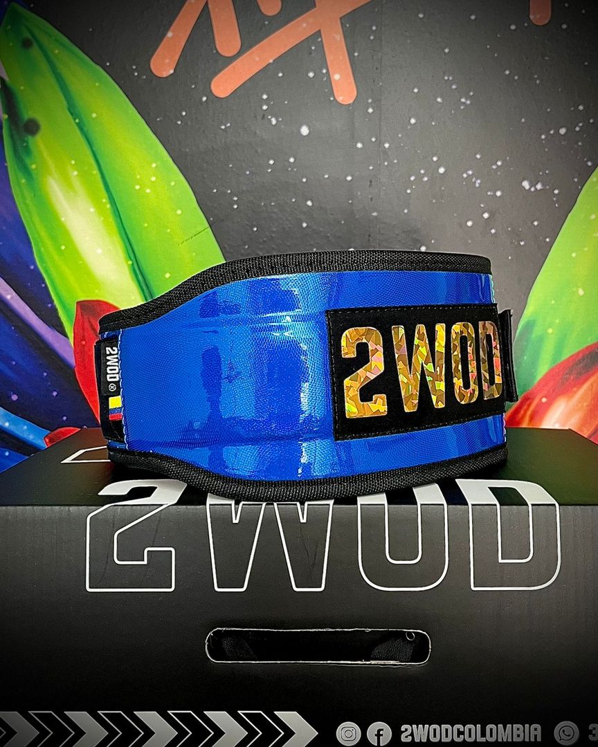 CINTURON SMOOTH GLITER AZUL 