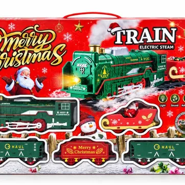 TREN CLASICO NAVIDEÑO CON VAPOR Y LUCES 30 PCS - imagen 1