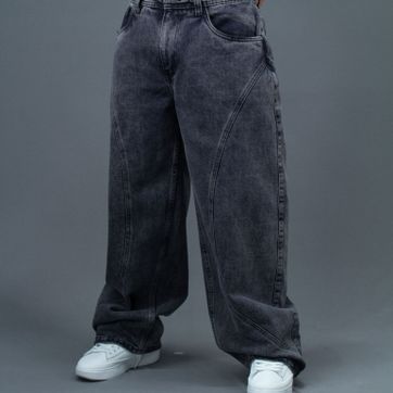 JEANS SUPER BAGGY CORTES GRIS - imagen 2
