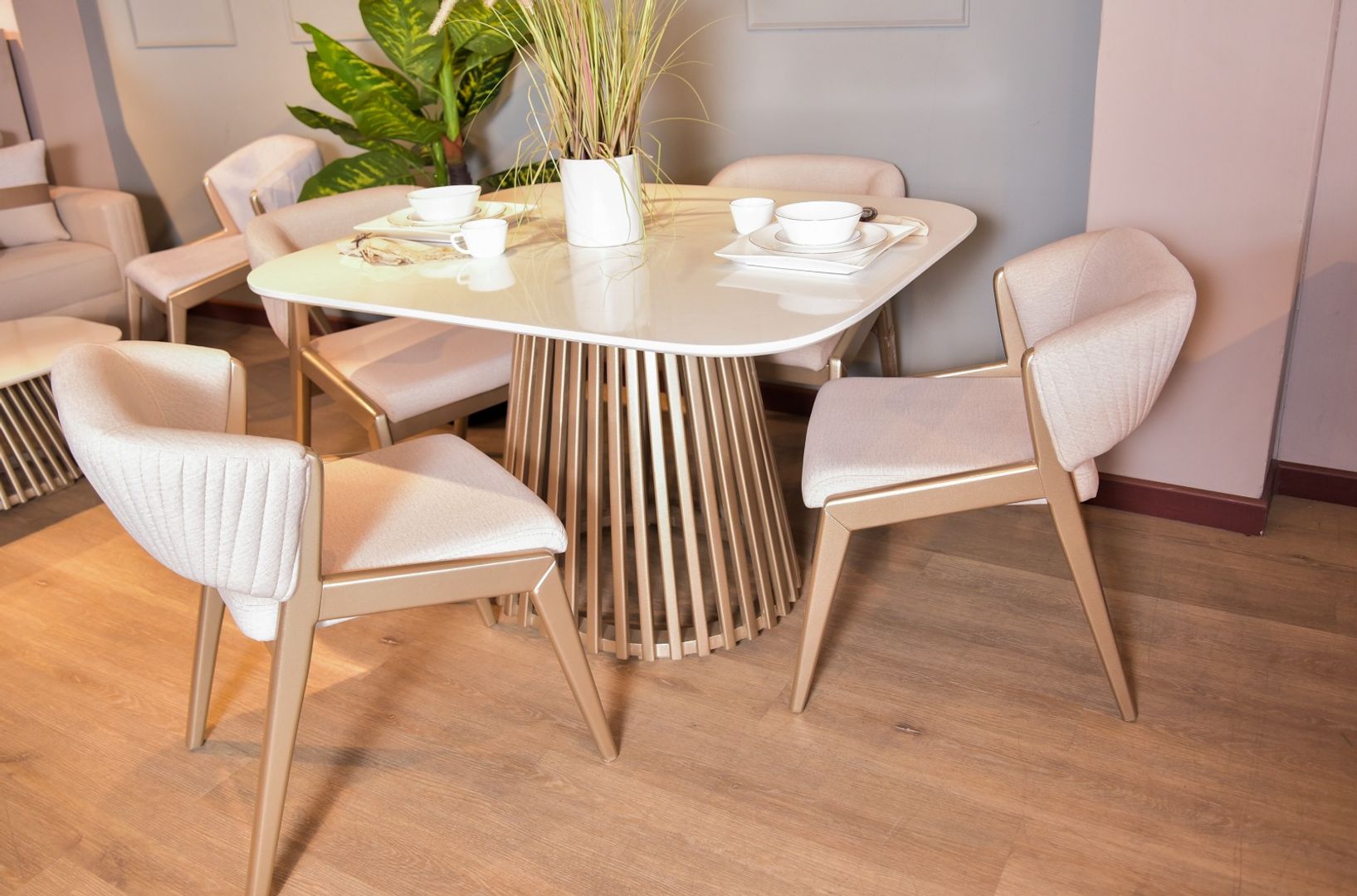 CDOR IBIZA CHAMPAÑA X4 TELA BEIGE P.MARMOLIZADA