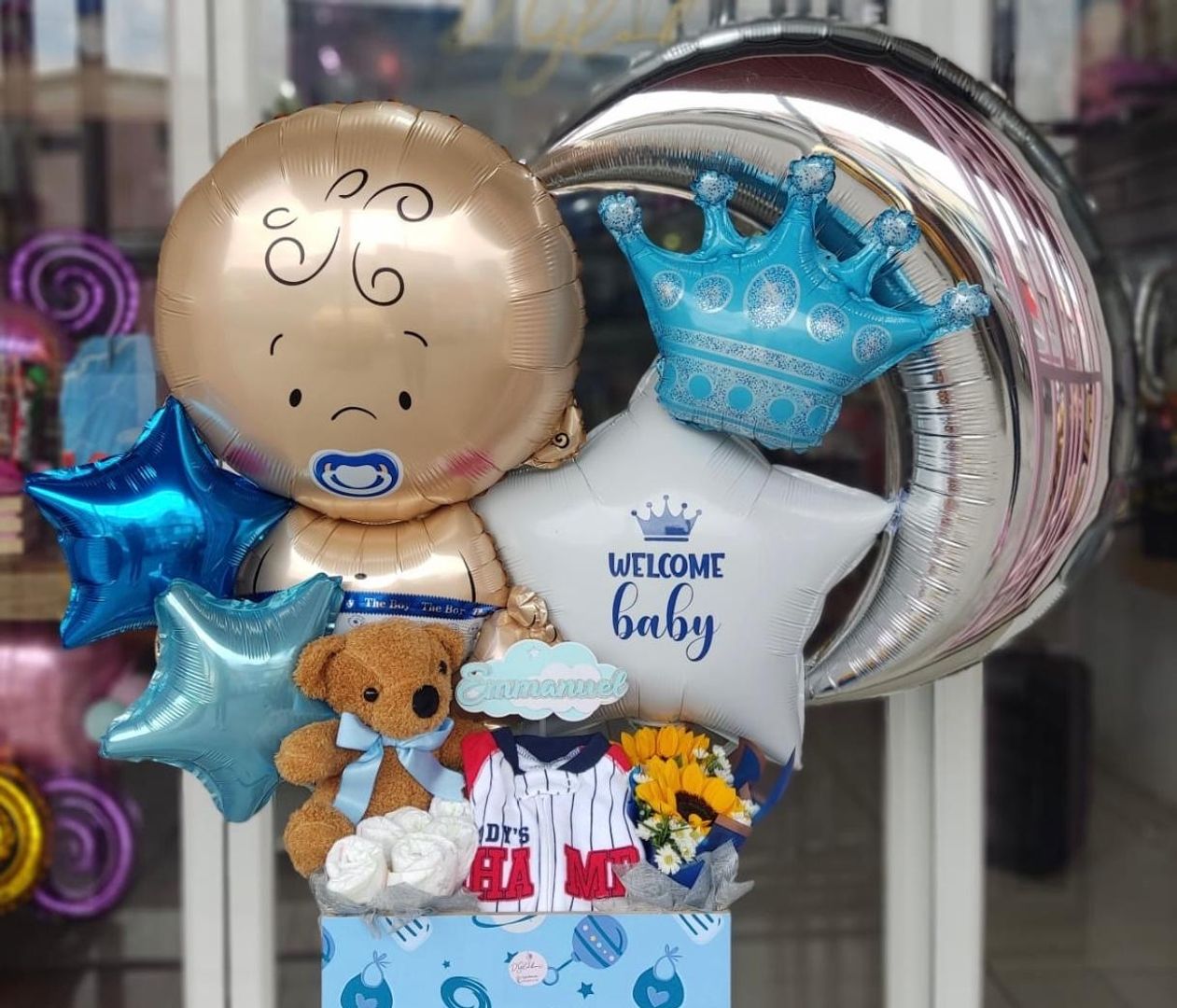 Bienvenida de bebé con pijama