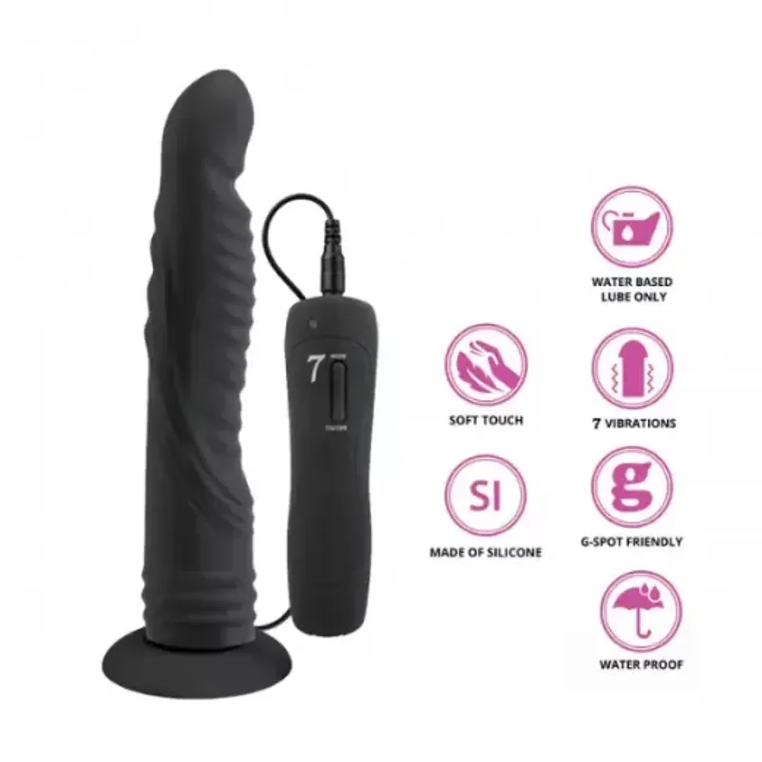   ARNES -STRAP ON RIPPLE DILDO VIBE - 5.5"