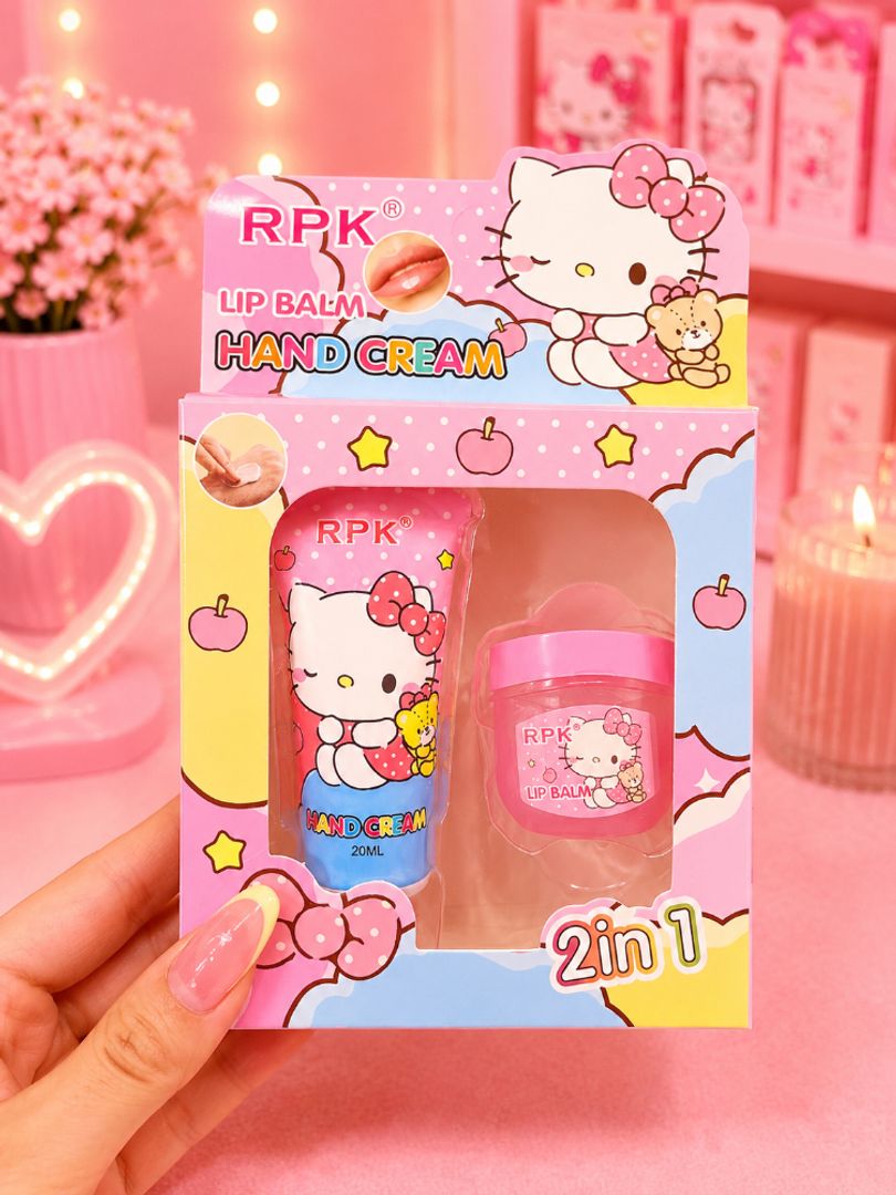 Set mini crema e hidratante de labios hello Kitty 