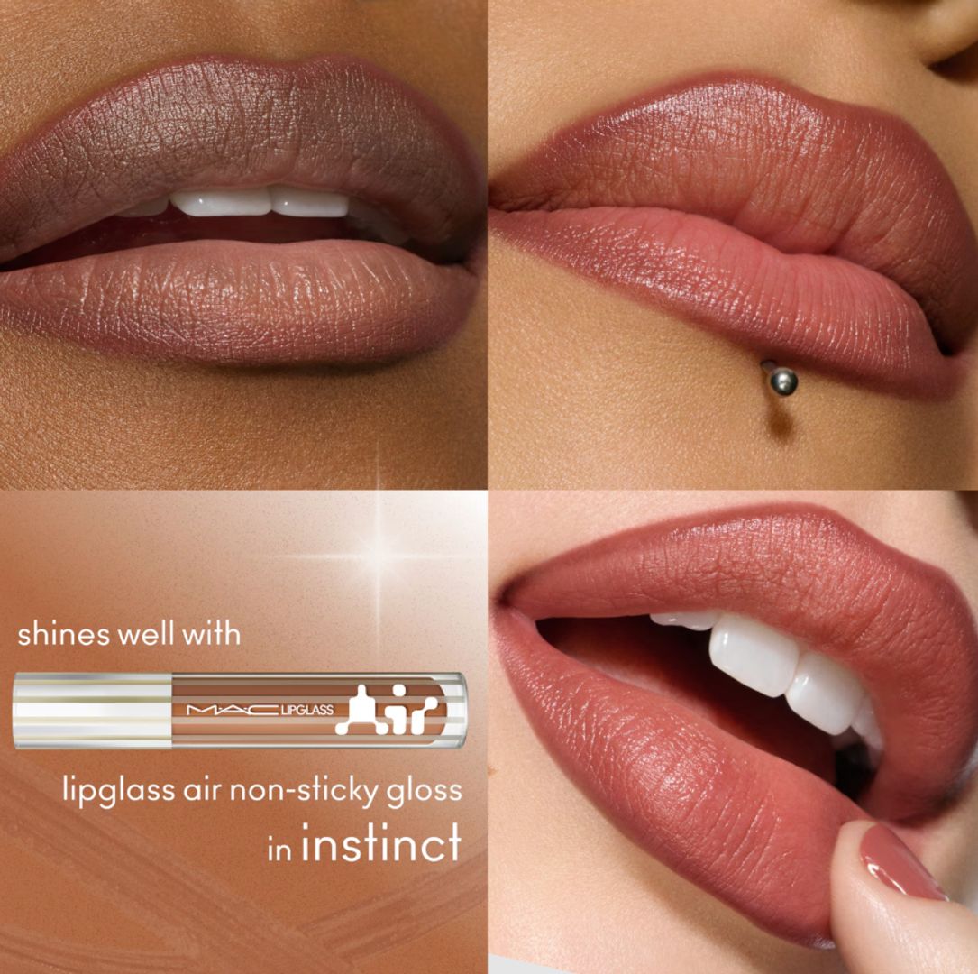 MAC LIP COMBO LIPGLAZER WHIRLING & LIPGLASS AIR CASUAL