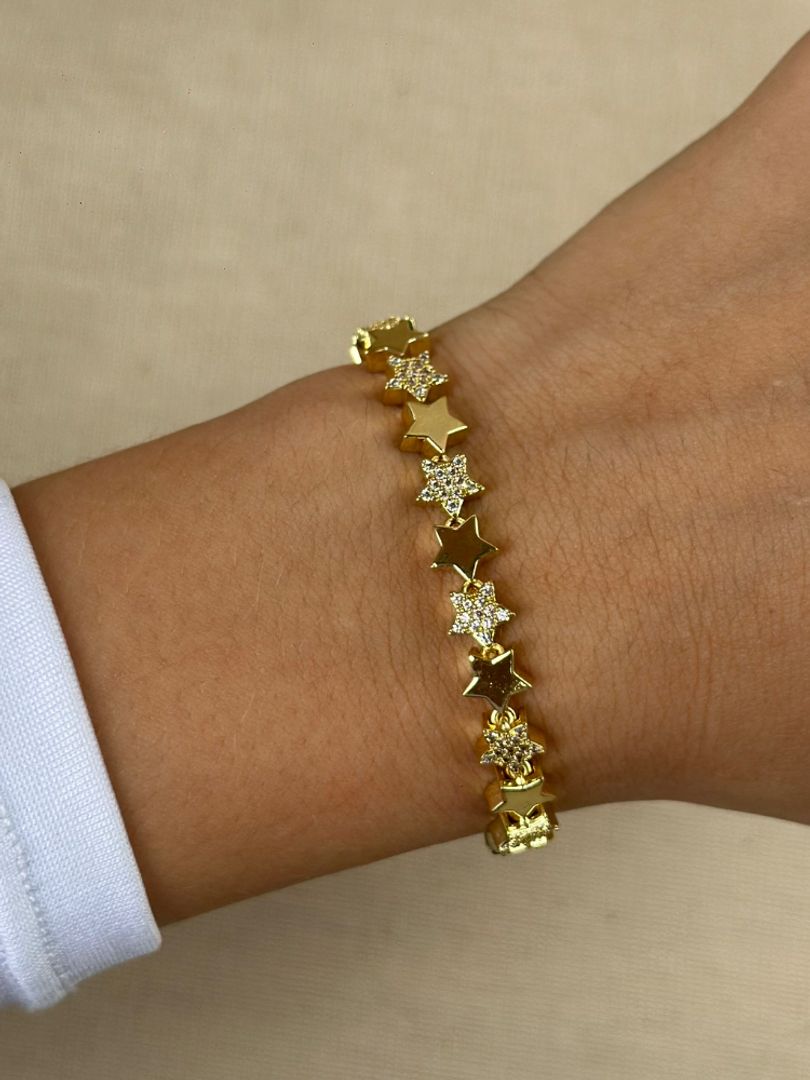 Pulsera estrellas circones 