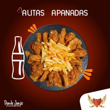 Imagen del producto COMBO 10 PIEZAS DE ALITAS APANADAS + PORCIÓN DE PAPA FRANCESA + BEBIDA / AMERICAN WINGS 