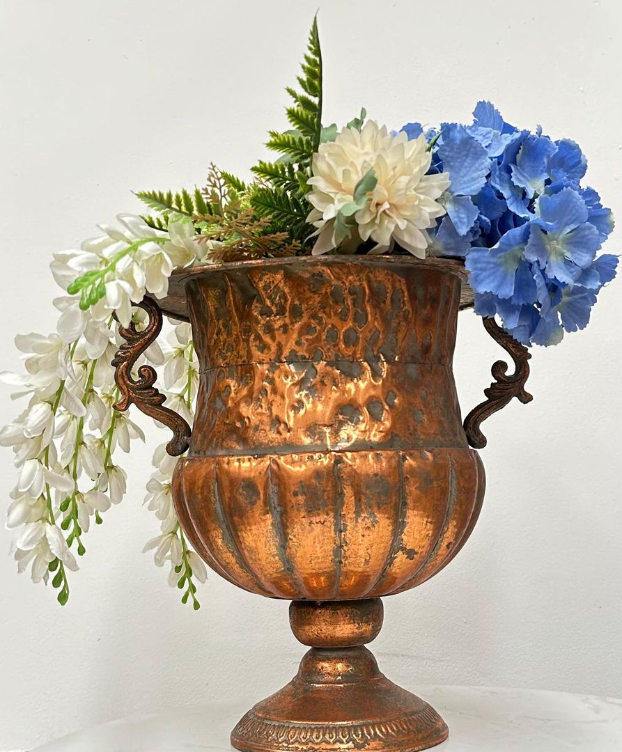 Florero metal rose gold