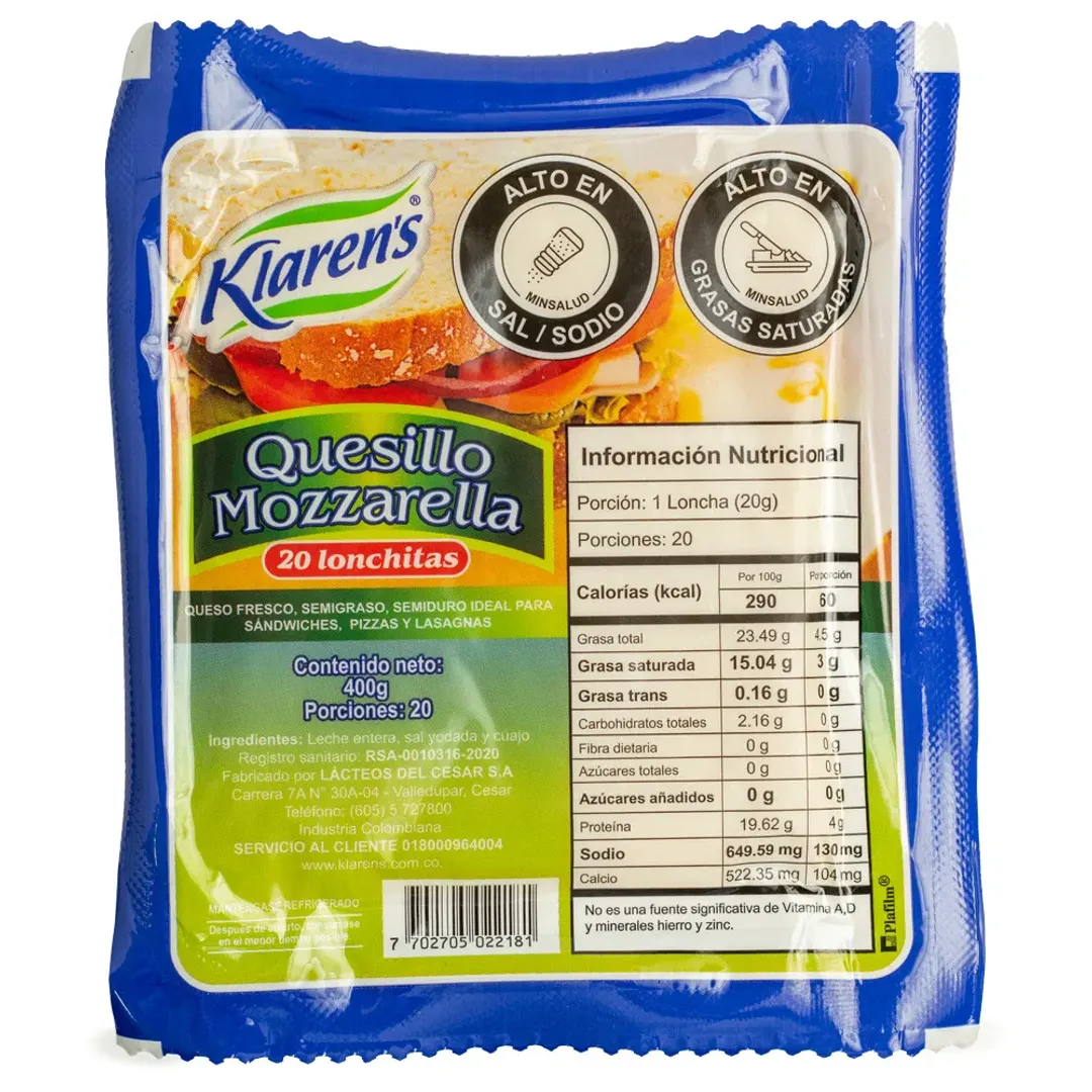 QUESILLO MOZZARELLA KLARENS*400G