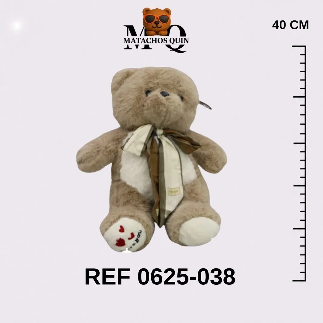 OSO FINO BEIGE CON MOÑO ELEGANTE
