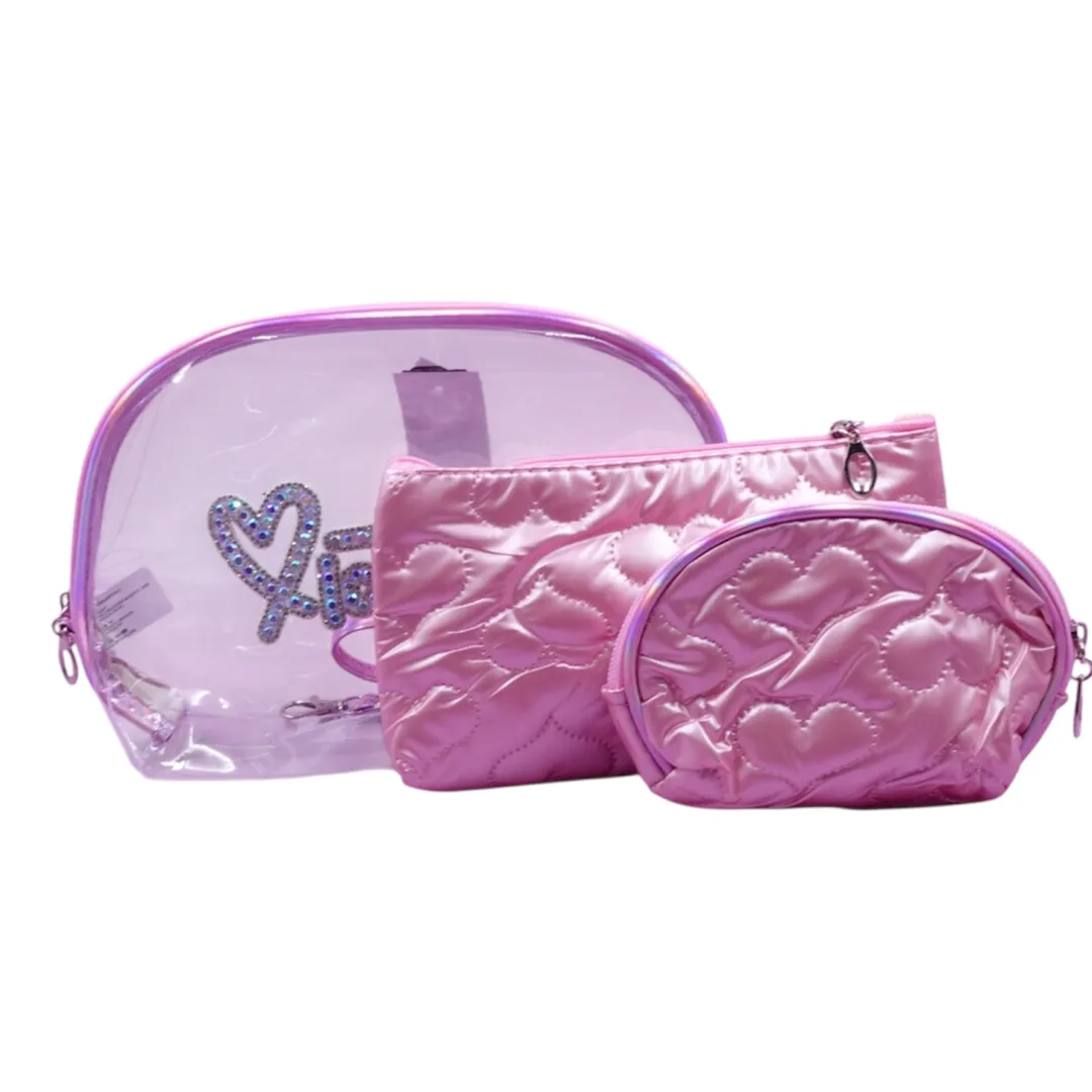 COSMETIQUERA TRANSPARENTE VICTORIA x3