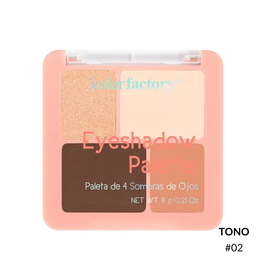 PALETA DE SOMBRAS X4 KOLOR FACTORY