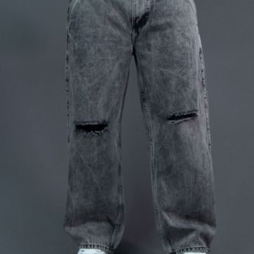 JEANS BAGGY CORREAS GRIS - imagen 1