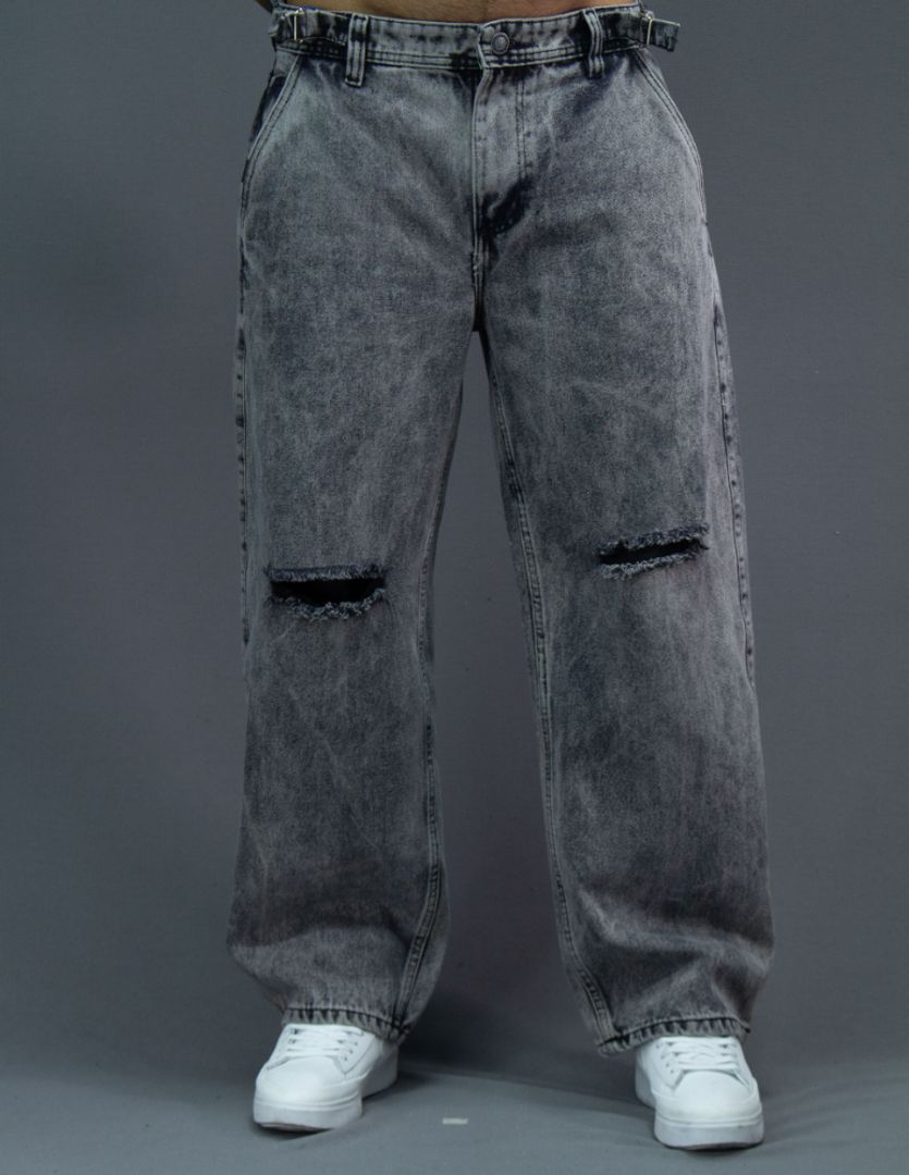 JEANS BAGGY CORREAS GRIS