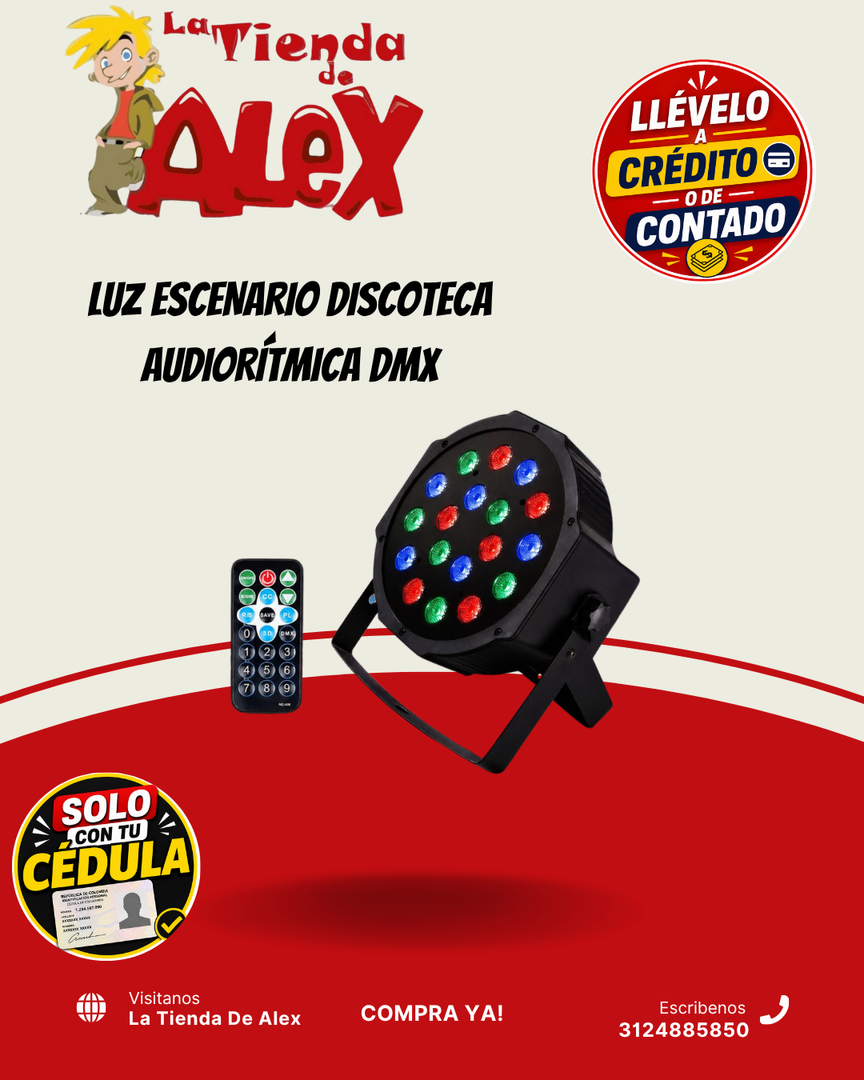 LUZ ESCENARIO DISCOTECA AUDIORÍTMICA DMX