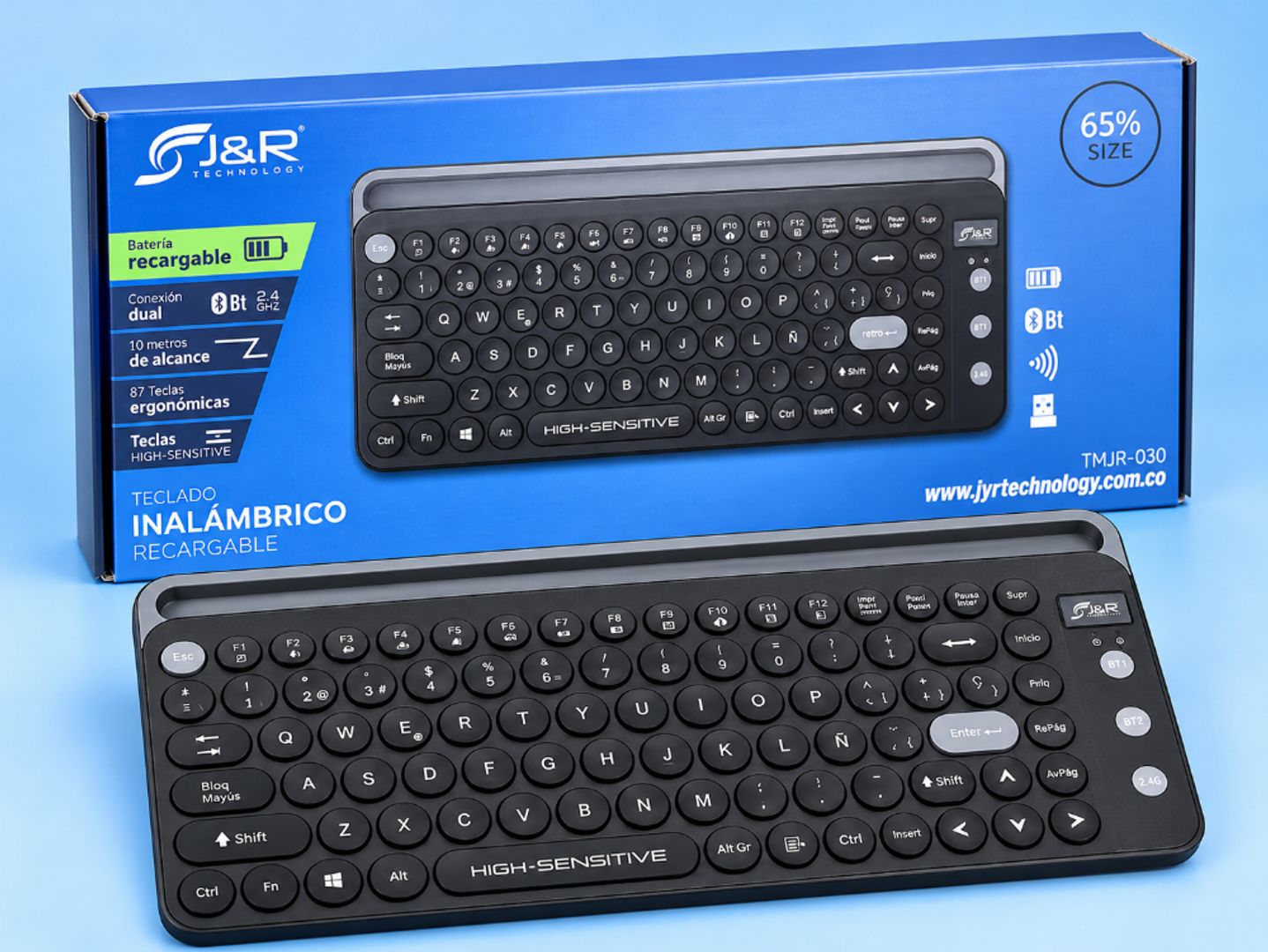  Teclado Inalámbrico Recargable J&R Technology TMJR-030
