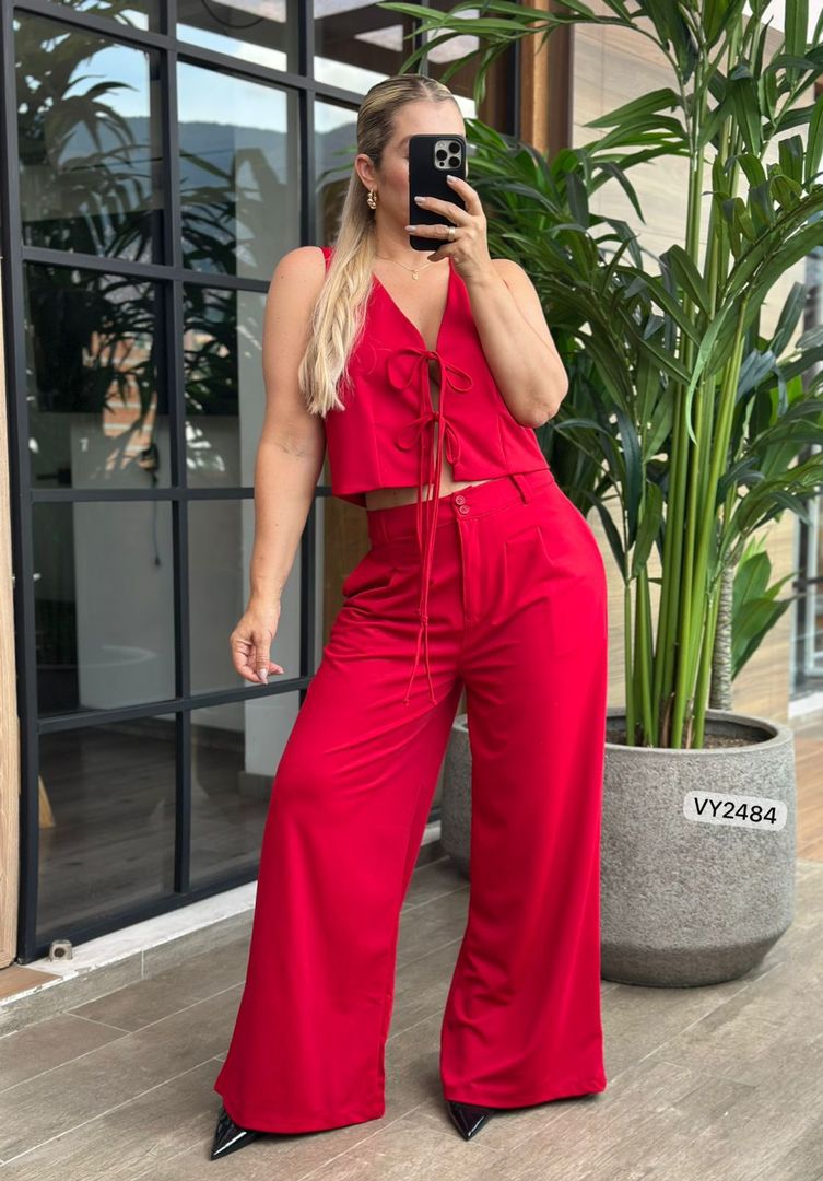 SET PANTALON PRENCES Y CHALECO AMARRE ADELANTE VY2484