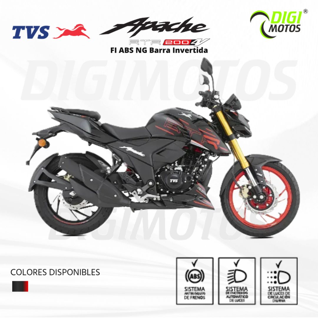 TVS APACHE 200 FI ABS NG Barra Invertida