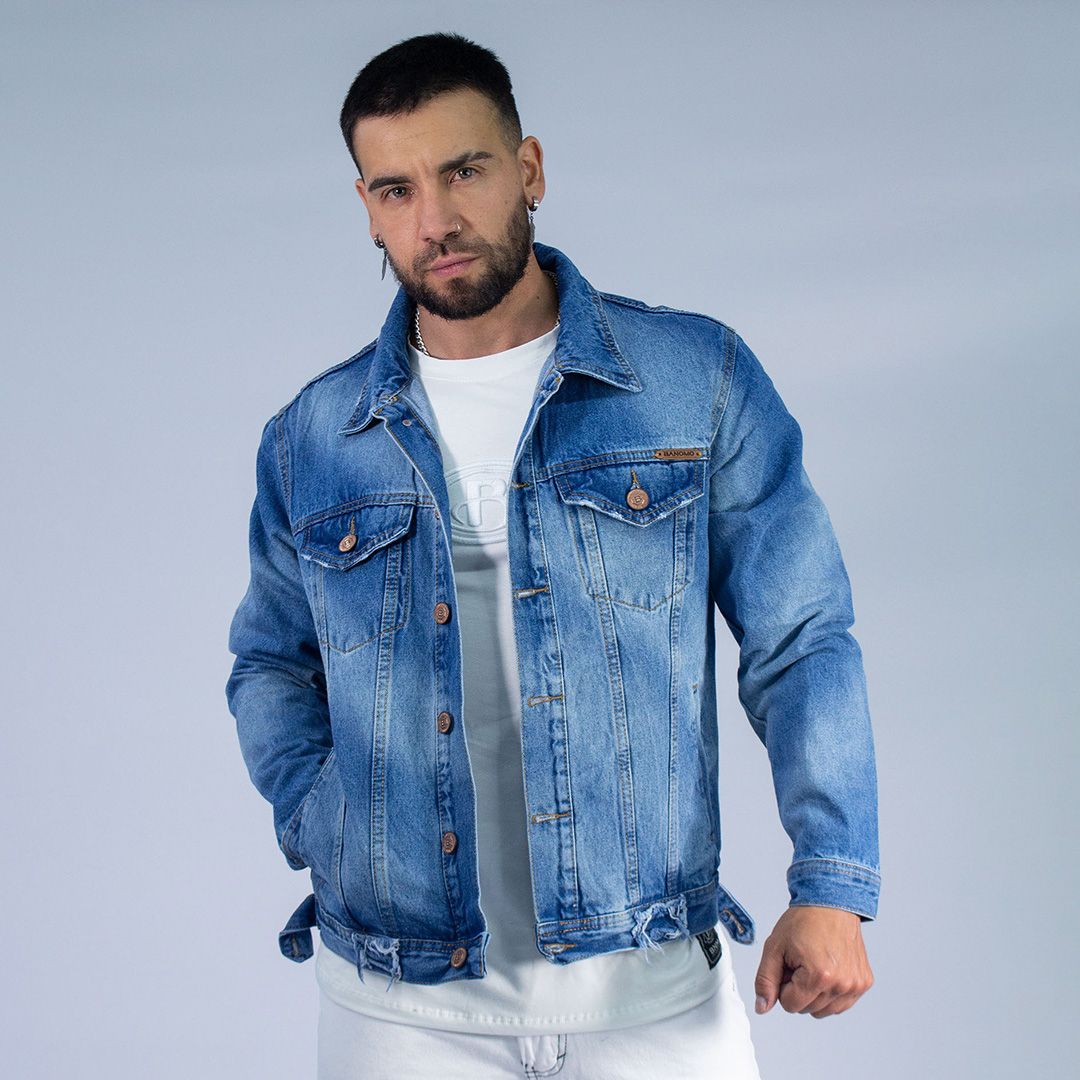 CHAQUETA SLIM CLASICA AZUL MEDIO