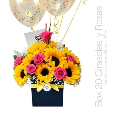 Imagen del producto BOX TRADICIONAL GIRASOLES Y ROSAS