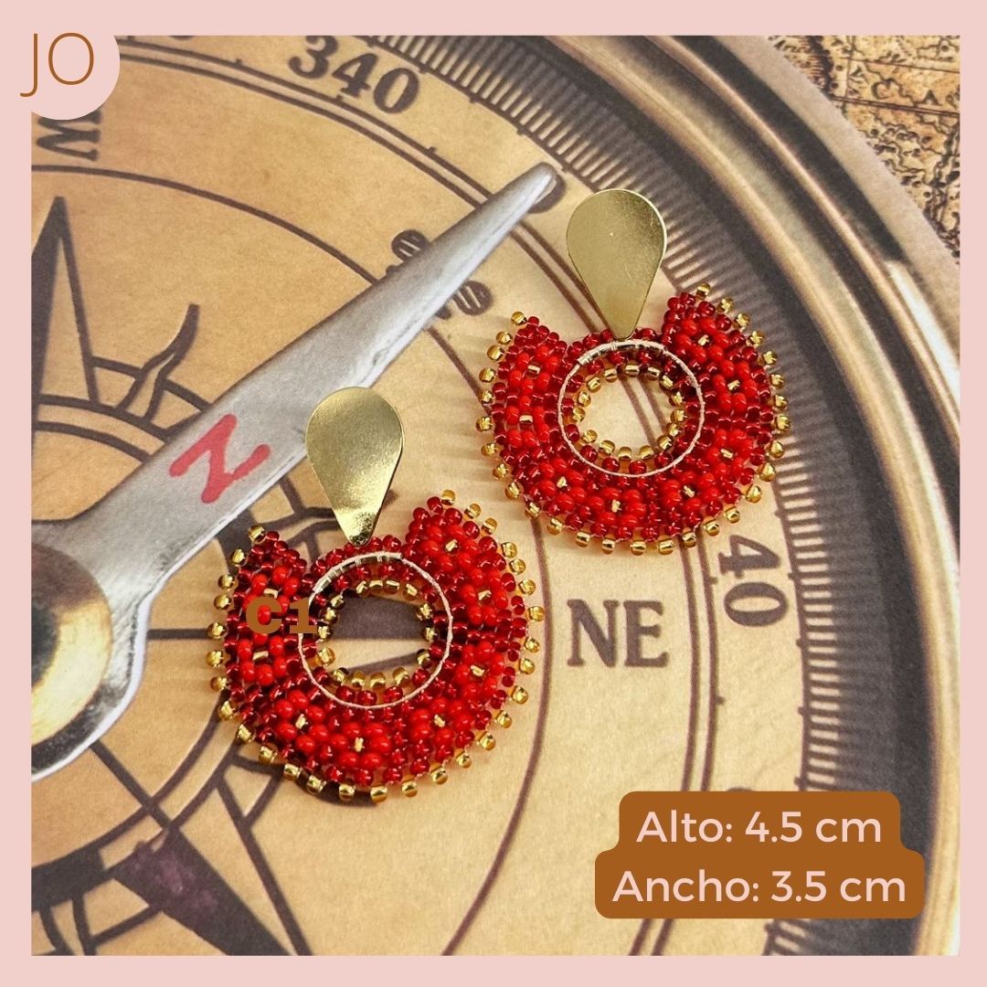 ARETES TEJIDOS ARTESANALES TEJIDO PLANO