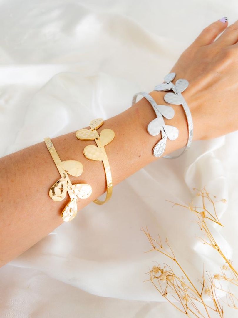 Brazalete doble pétalos 