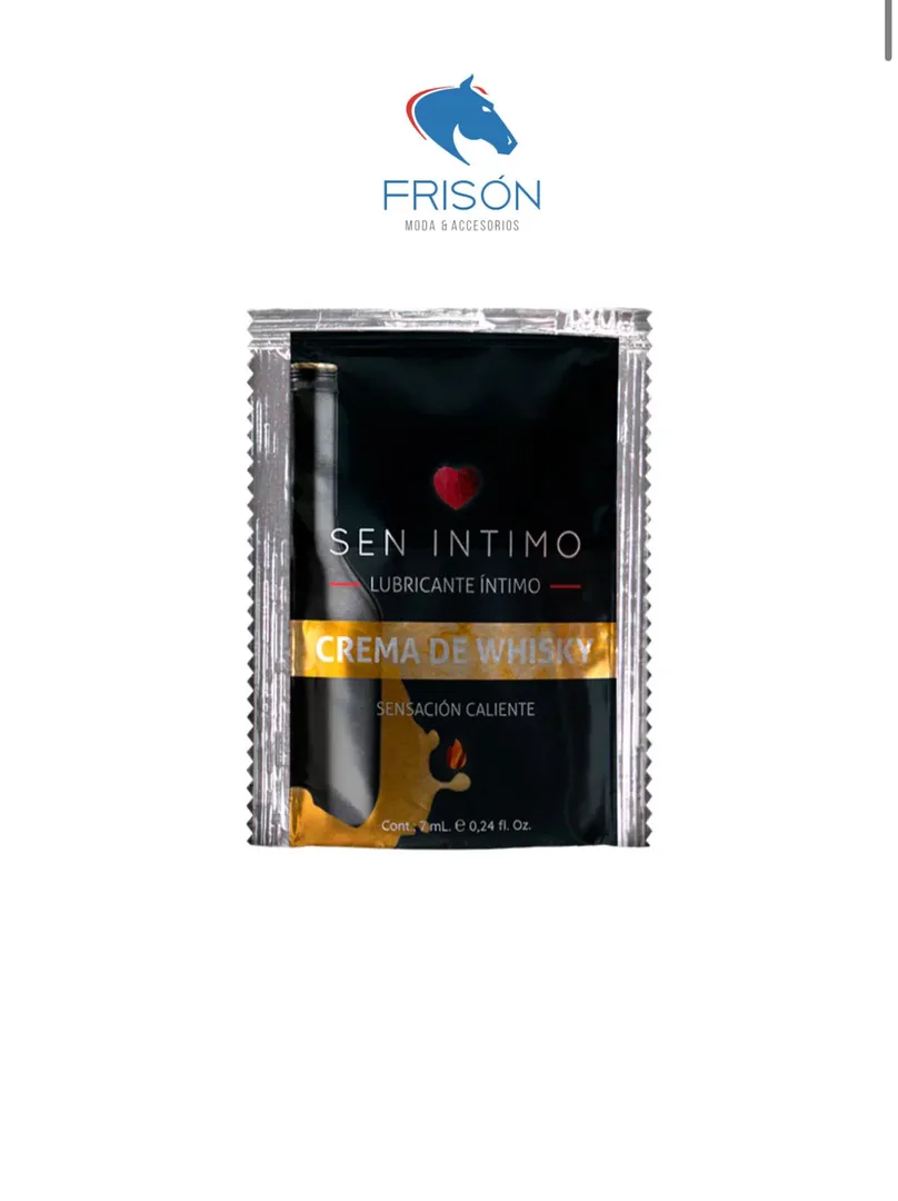 Lubricante Caliente Sachet Crema De Whisky X 7 Ml Sen Intimo