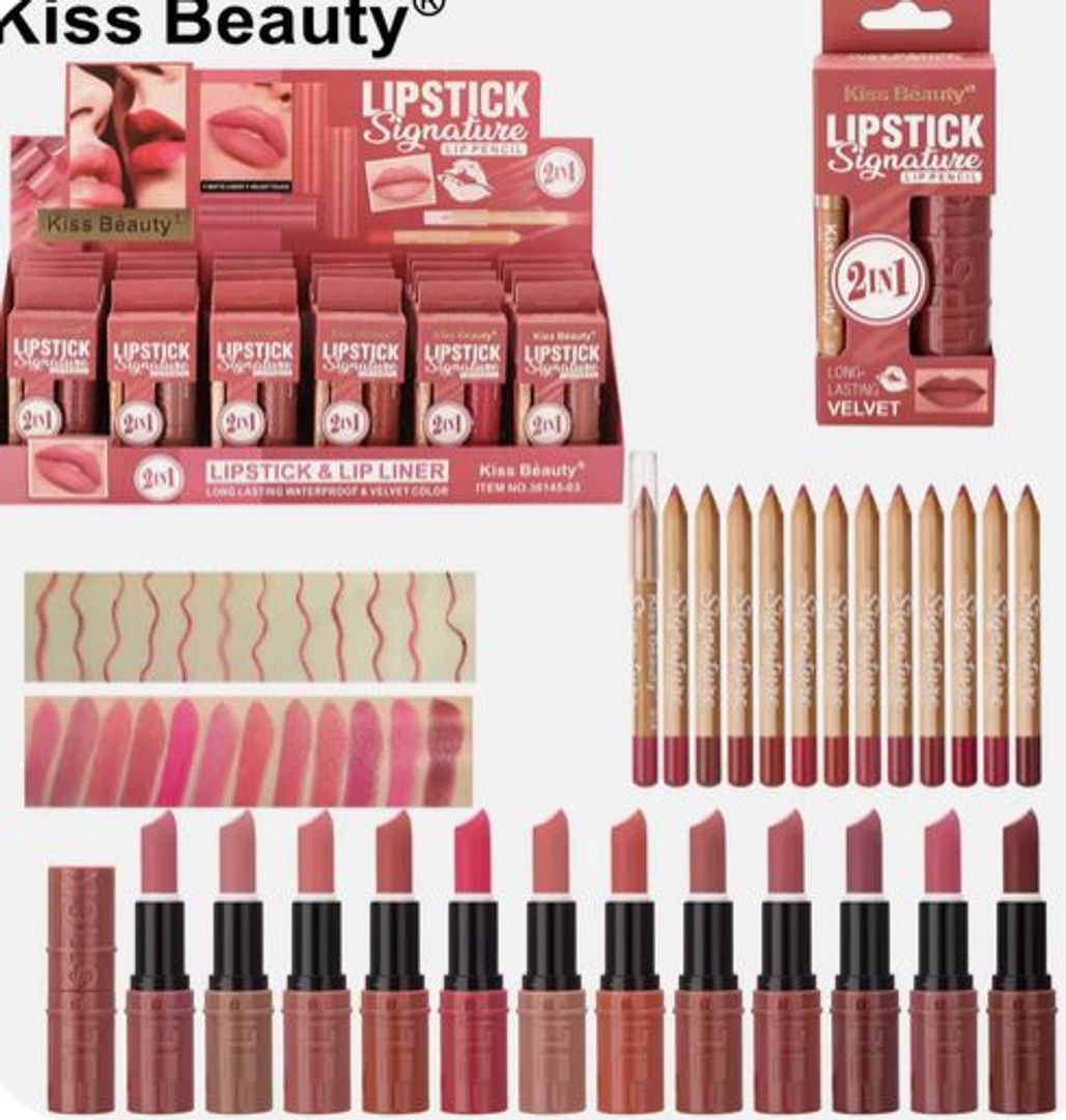 LAPIZ LABIAL Y DELINEADOR DE LABIOS KISS BEAUTY 36145-03 