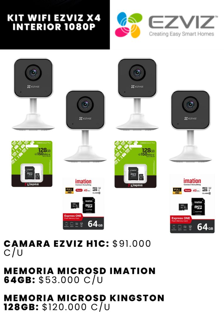 KIT WIFI EZVIZ X4 INTERIOR 1080P