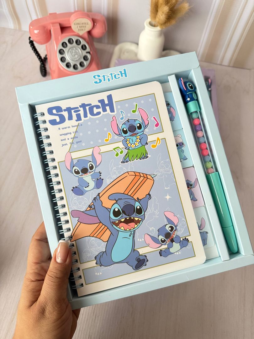 Kit cuaderno y lapicero Stitch 