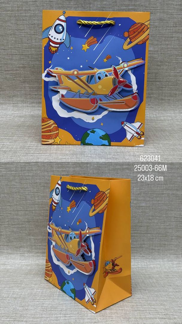 BOLSA DE REGALO SURTIDA VEHICULOS 23x18 CM