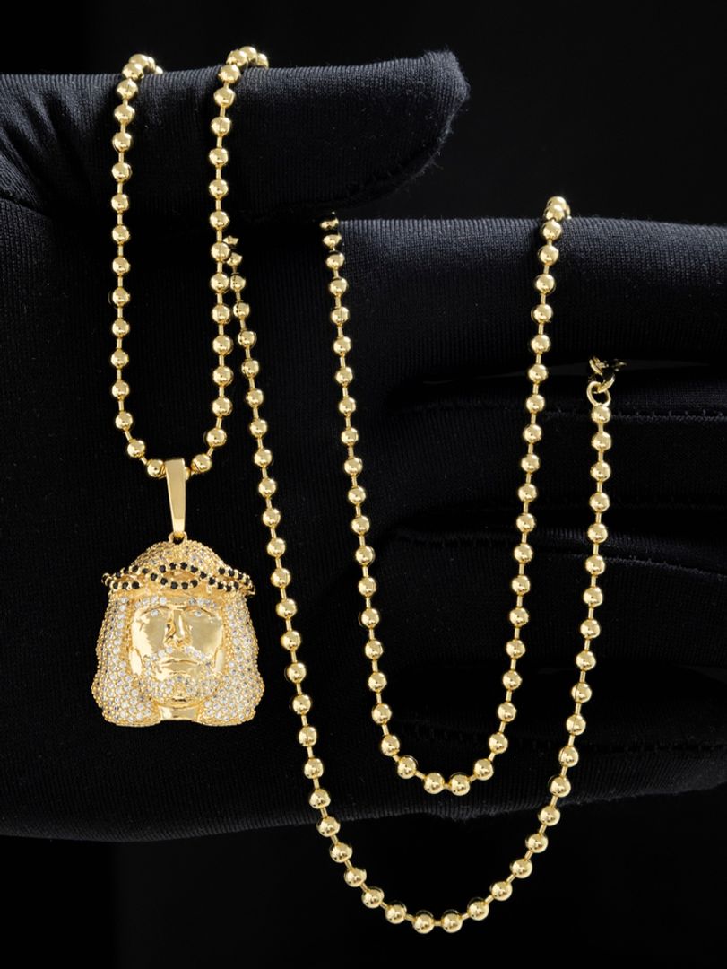 Cadena militar lisa dije rostro 