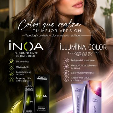 Imagen del producto Coloración permanente sin amoniaco con 100% de cobertura en canas 