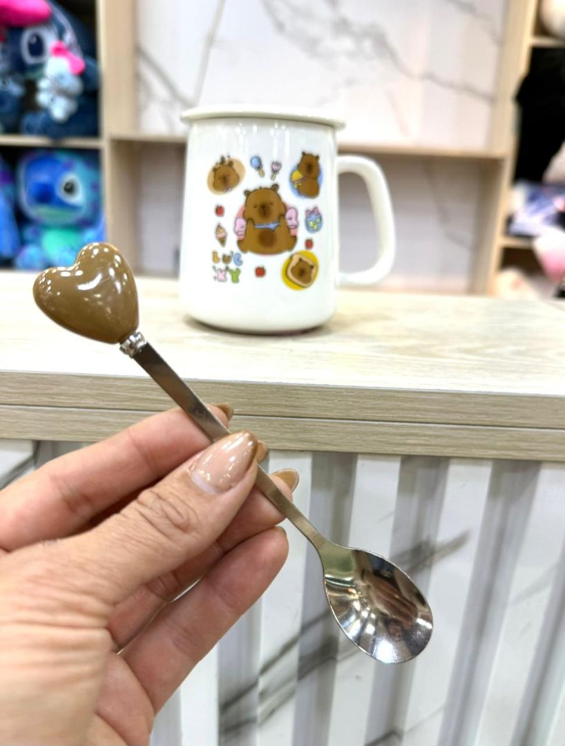 MUG CAPY TAPA CERÁMICA CUCHARA