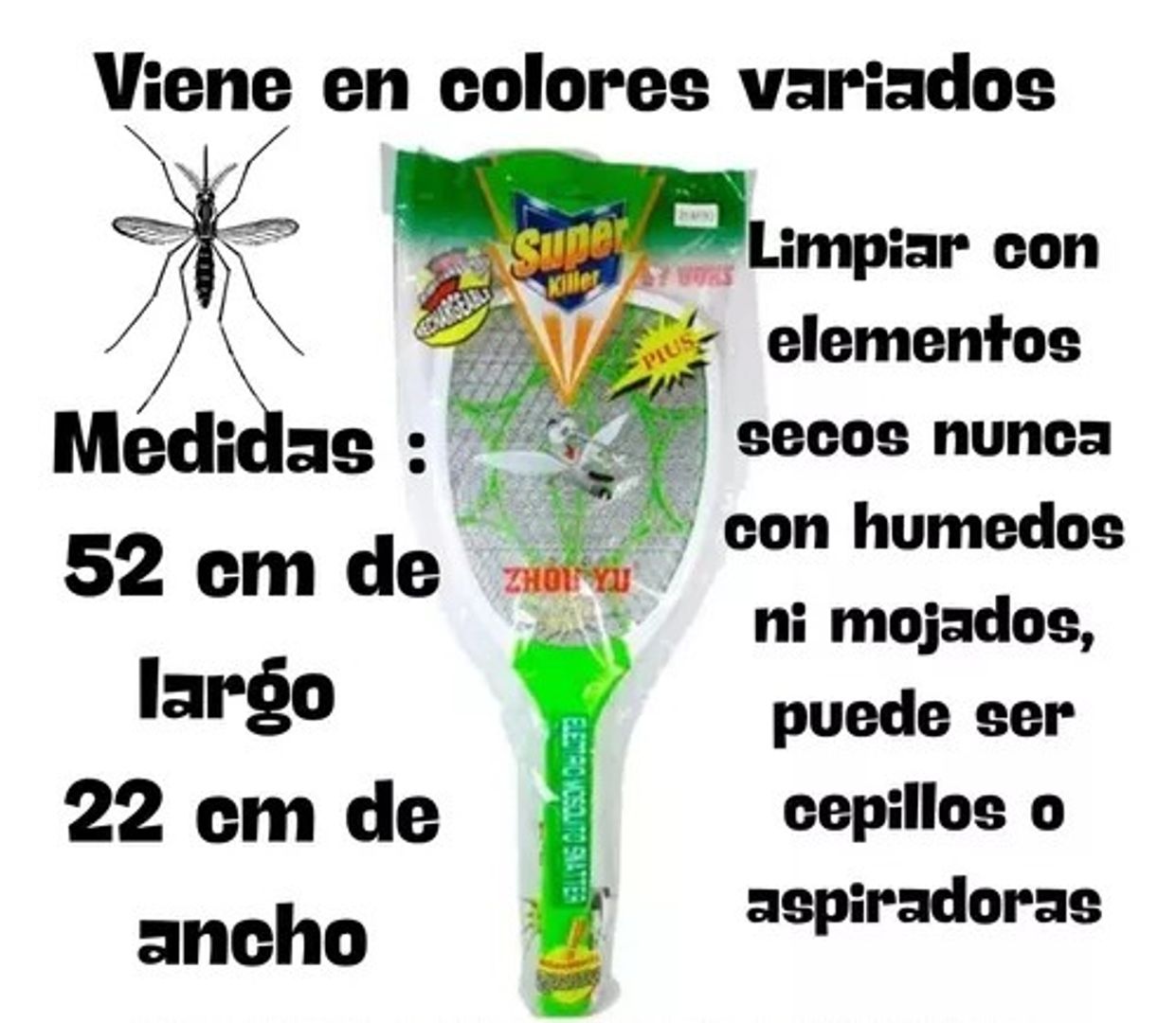 RAQUETA INSECTO SUPER KILLER