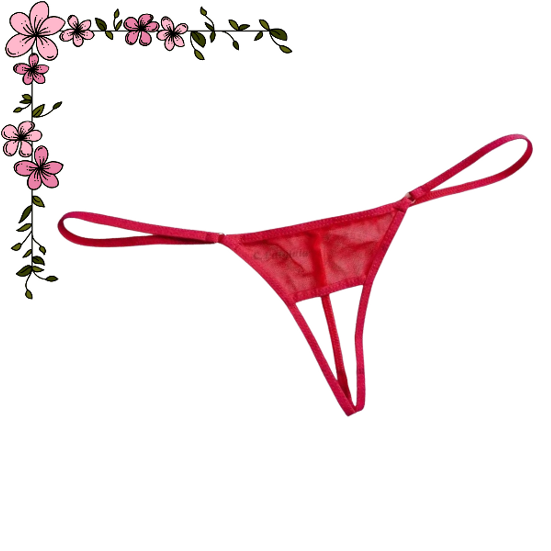 Tanga hilo en mallatex con apertura 