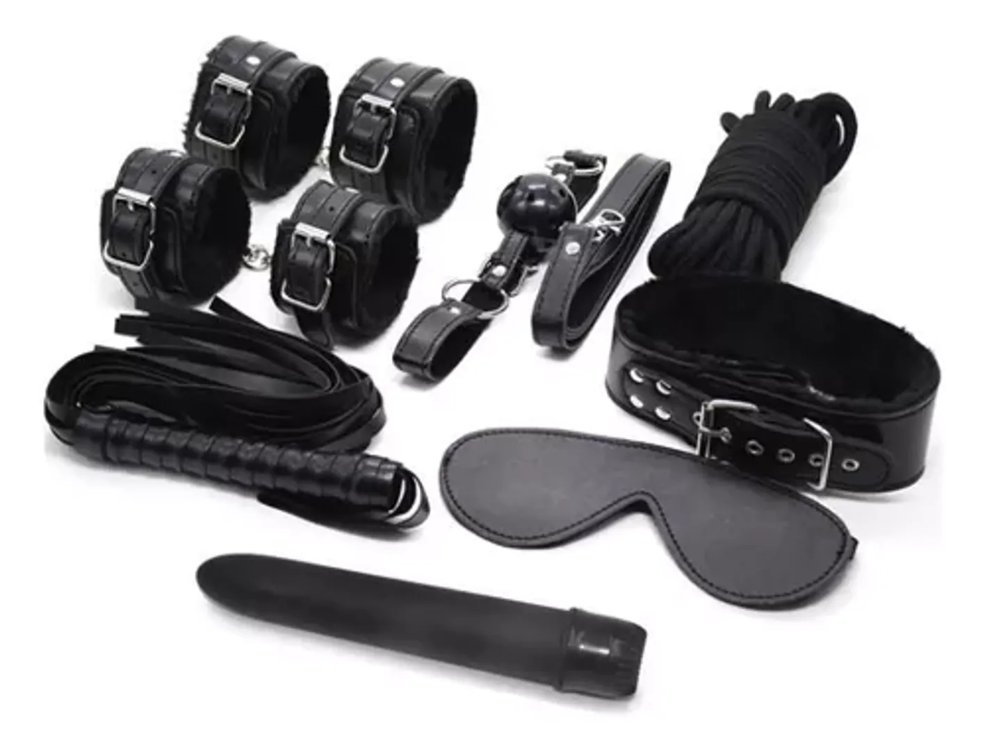 Kit sado x 7 piezas negro.