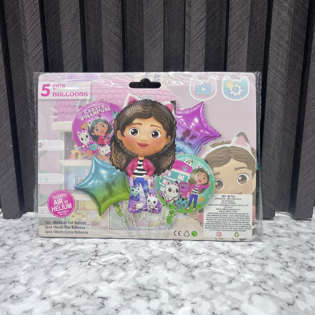 BOUQUET DE GLOBOS 5 PCS PARA NIÑA