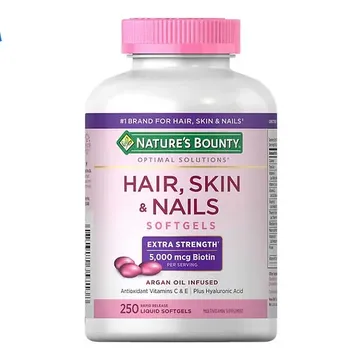 Hair, Skin & Nails Extra Strength Nature's Bounty (250 softgels) NOW - imagen 1