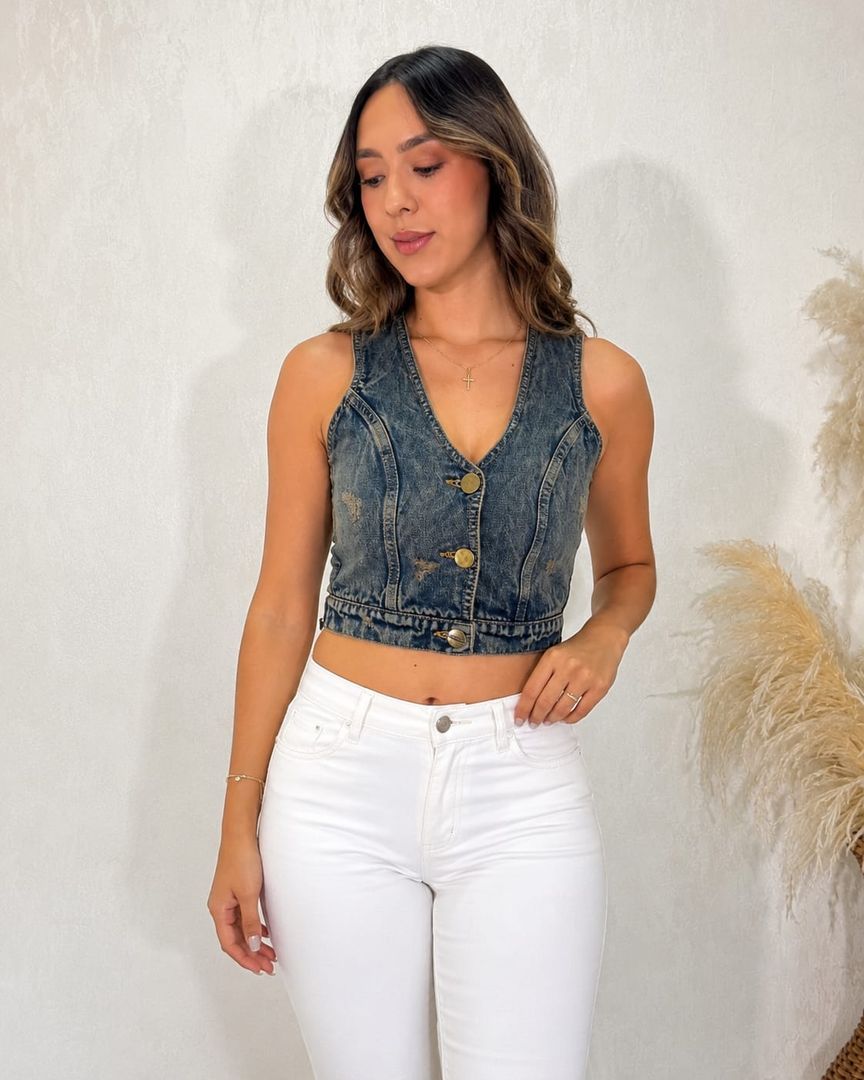 Chaleco de jeans
