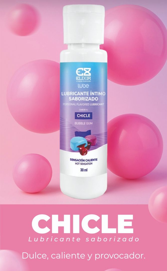 Lubricante Saborizado Chicle Elixir x 30 ML