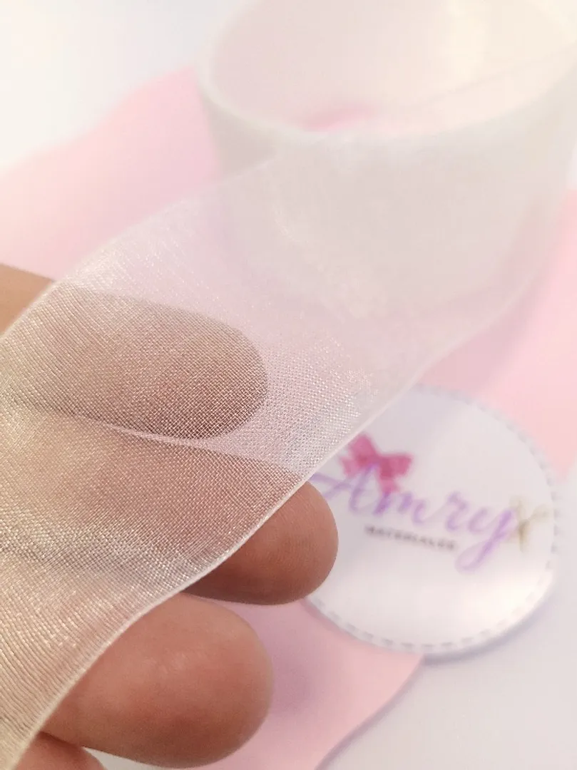 Organza 3.8cm Blanca