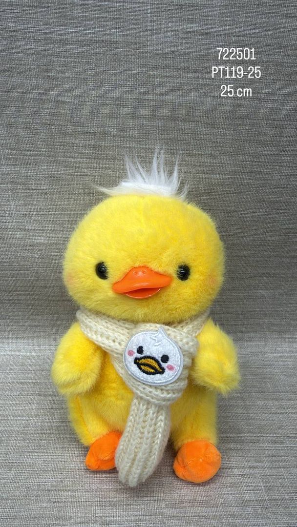 POLLITO CON BUFANDA TEJIDA 25 CM